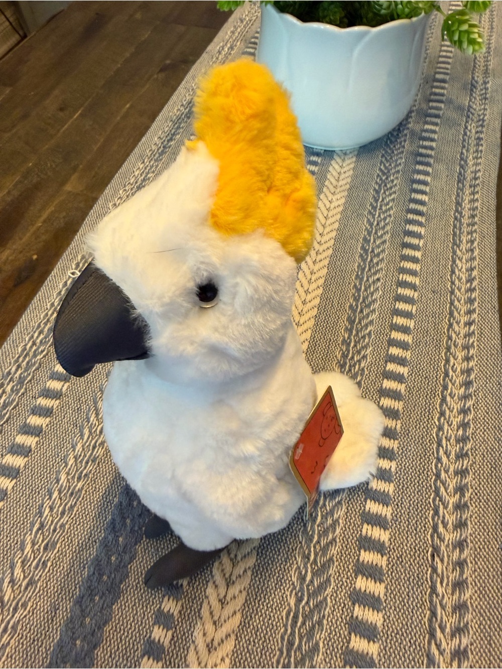 2 for$5✨Yellow-Crested White Cockatoo Plush, 13 Inch *New*